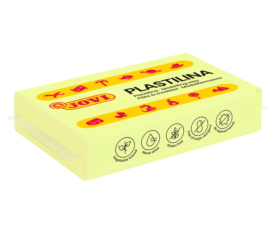 JOVI plastilină naturală fosforescentă 18 x 50 g