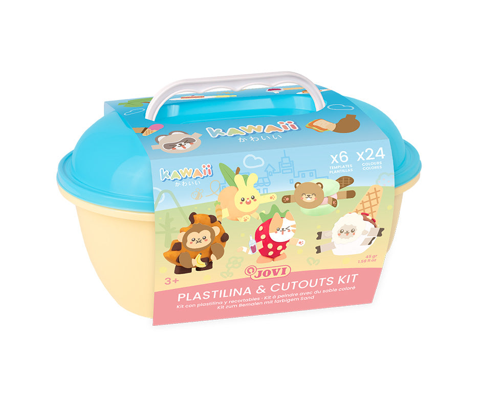 JOVI Play&Fun Kawaii plastilină naturală în trusă – set cu accesorii