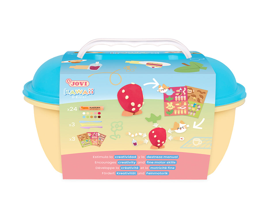 JOVI Play&Fun Kawaii plastilină naturală în trusă – set cu accesorii