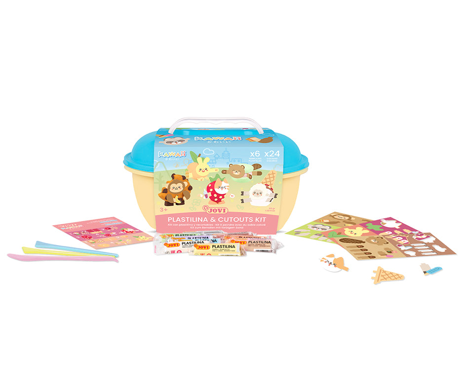 JOVI Play&Fun Kawaii plastilină naturală în trusă – set cu accesorii