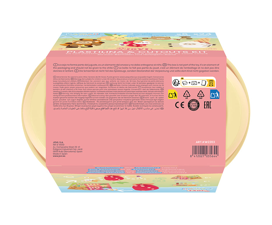 JOVI Play&Fun Kawaii plastilină naturală în trusă – set cu accesorii