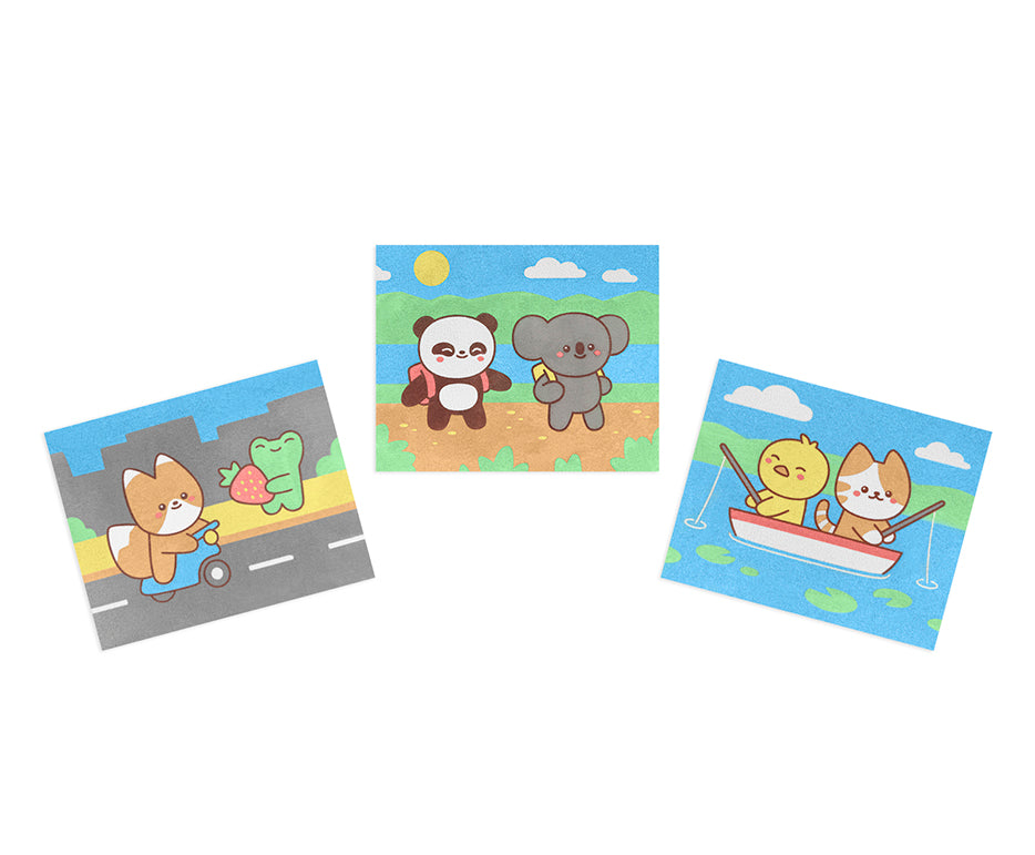 JOVI Play&Fun Kawaii set pentru pictură cu nisip – 12 buc