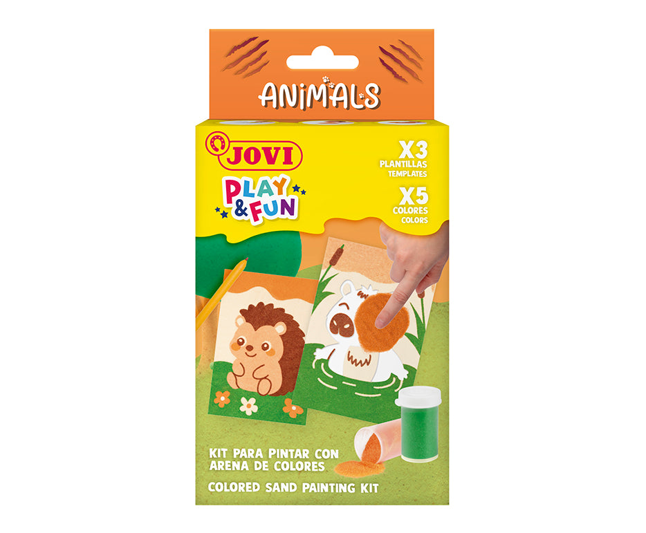 JOVI Play&Fun mini set creativ pentru pictură cu nisip – 9 piese