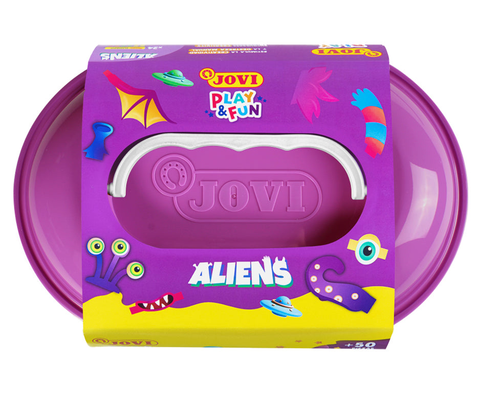 Plastilină naturală în valiză JOVI Play&Fun Aliens - 50 buc