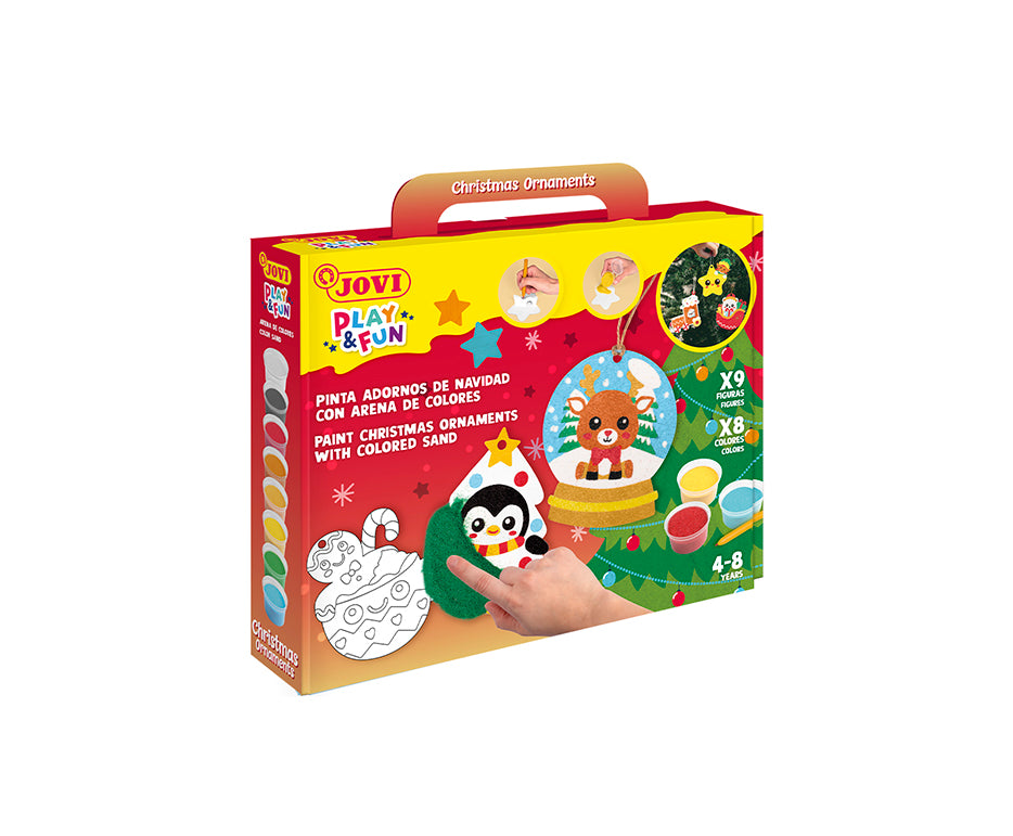 Set de pictură cu nisip JOVI Play&Fun Christmas Ornaments - 12 buc