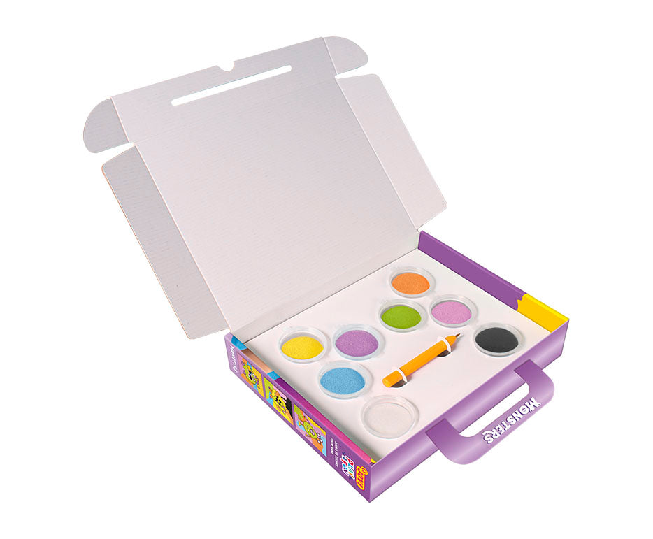 JOVI Play&Fun set pictură cu nisip Monsters 12 buc