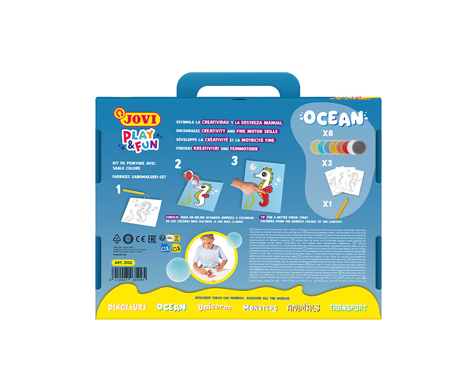 JOVI Play&Fun set de pictură cu nisip Ocean 12 buc
