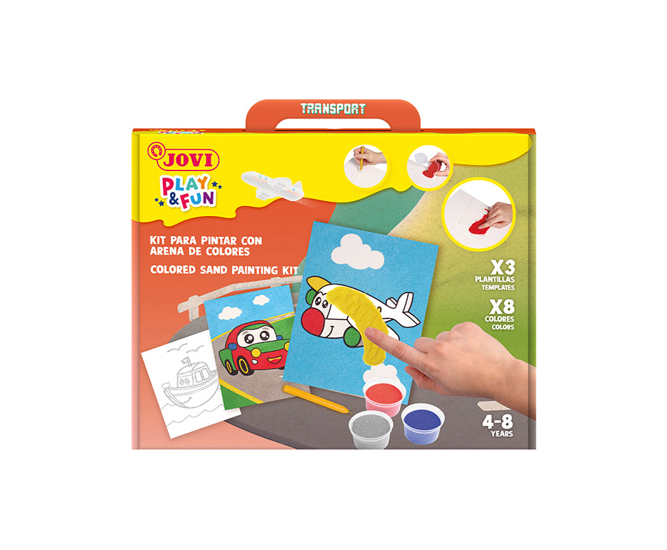 JOVI Play&Fun set pentru pictură cu nisip Transport 12 buc