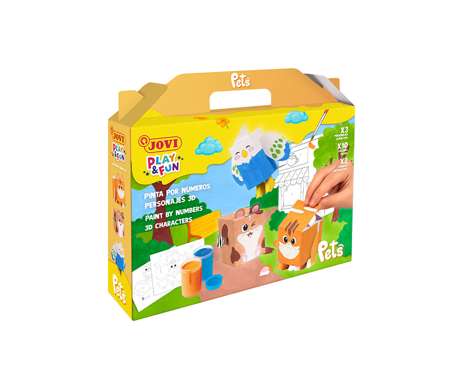 Set de pictură cu tempera guașă JOVI Play & Fun 17 piese – Animale de companie