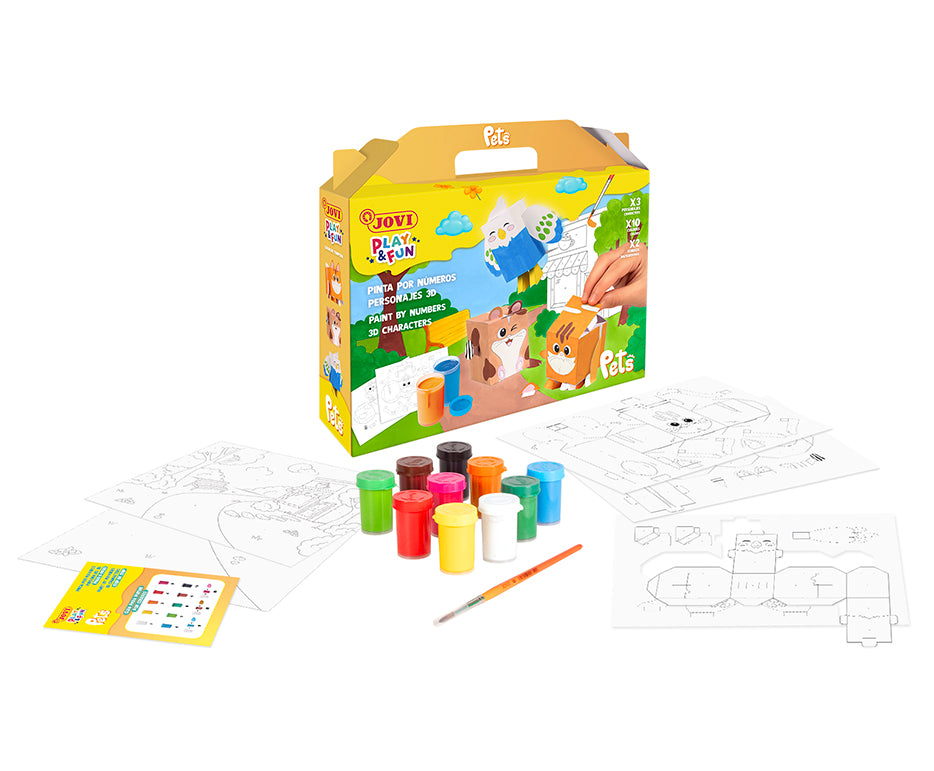 Set de pictură cu tempera guașă JOVI Play & Fun 17 piese