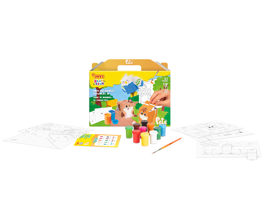 Set de pictură cu tempera guașă JOVI Play & Fun 17 piese