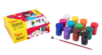 Culori tempera JOVI Premium 12 x 15 ml cu pensulă