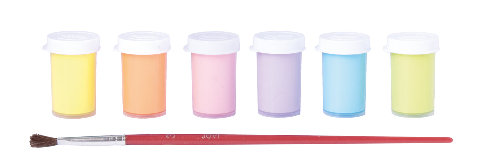 Culori tempera pastelate JOVI Premium 6 x 15 ml cu pensulă