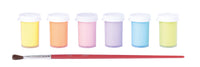 Culori tempera pastelate JOVI Premium 6 x 15 ml cu pensulă