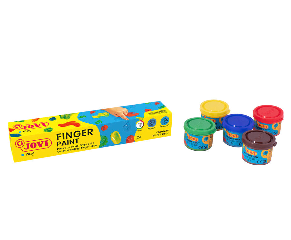 Culori pentru pictat cu degetele JOVI 5 x 35 ml