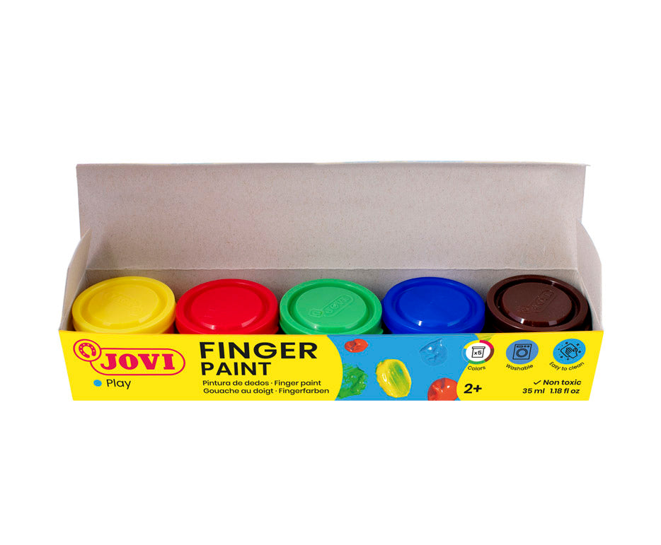 Culori pentru pictat cu degetele JOVI 5 x 35 ml