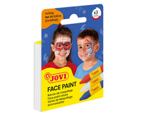 JOVI set culori pentru pictură pe față tip baton 3 x 5,6 g - alb, roșu și albastru