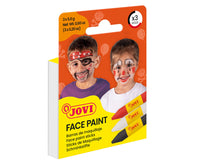 JOVI set culori pentru pictură pe față tip stick 3 x 5,6 g - roșu, alb și negru