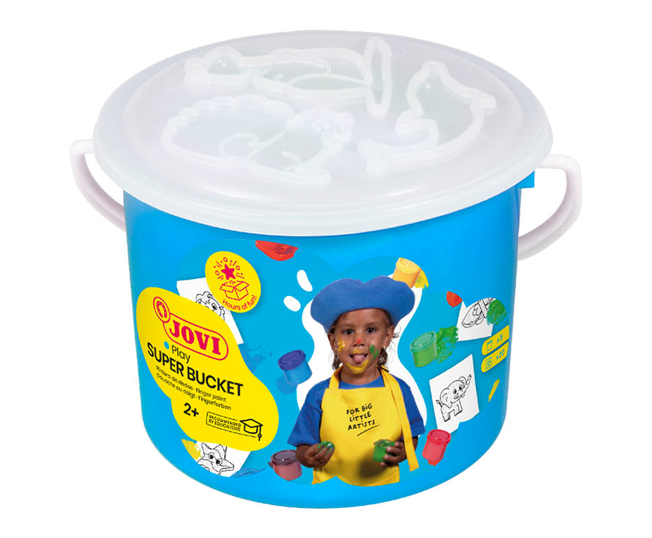 JOVI set vopsele pentru degete în găletușă 5 x 35 ml cu șabloane