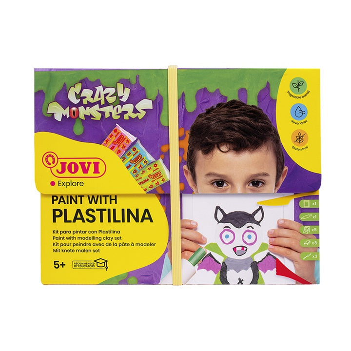 jovi set crazy monsters pictura cu plastilina ro jov263cm