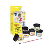 jovi set de vopsea acrilica 6x35 ml pensula ro jov670