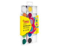 Acuarele JOVI ø 22 mm – 12 culori cu pensulă