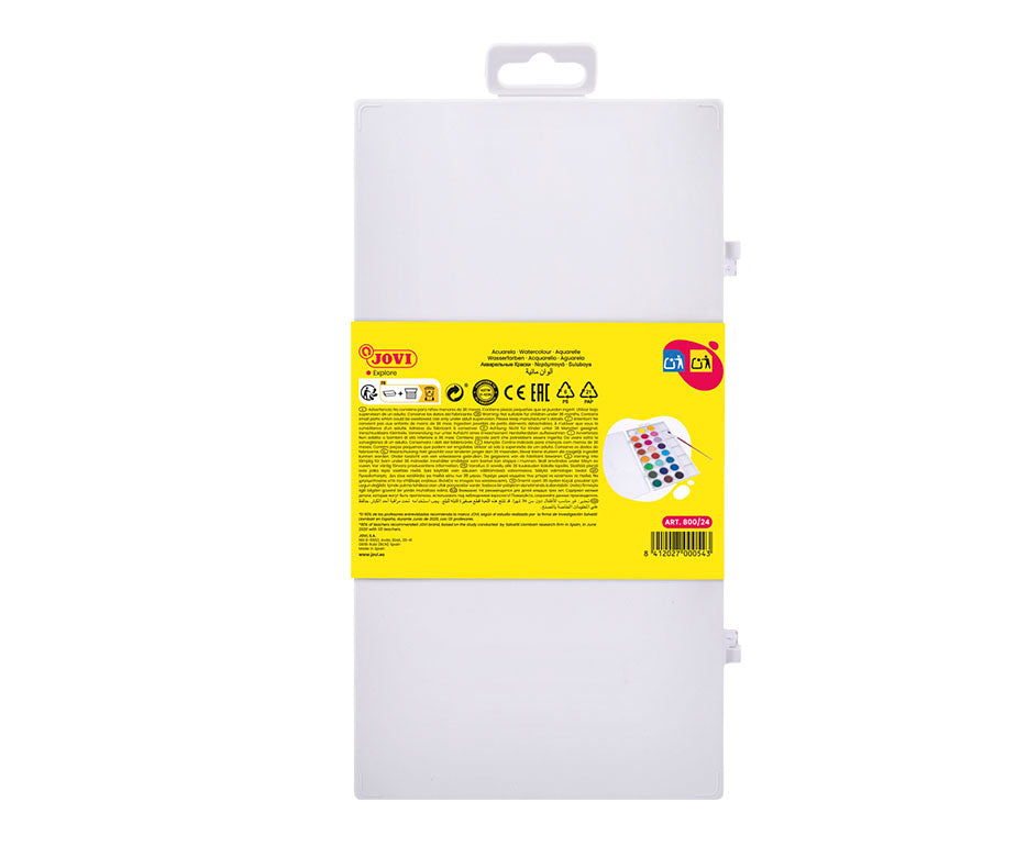 Acuarele JOVI 24 buc cu pensulă inclusă (diametru 22 mm)