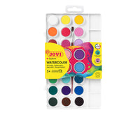 Acuarele JOVI 24 buc cu pensulă inclusă (diametru 22 mm)