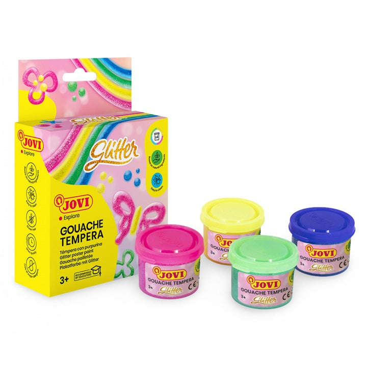 jovi vopsele tempera cu sclipici 4x35 ml ro jov518