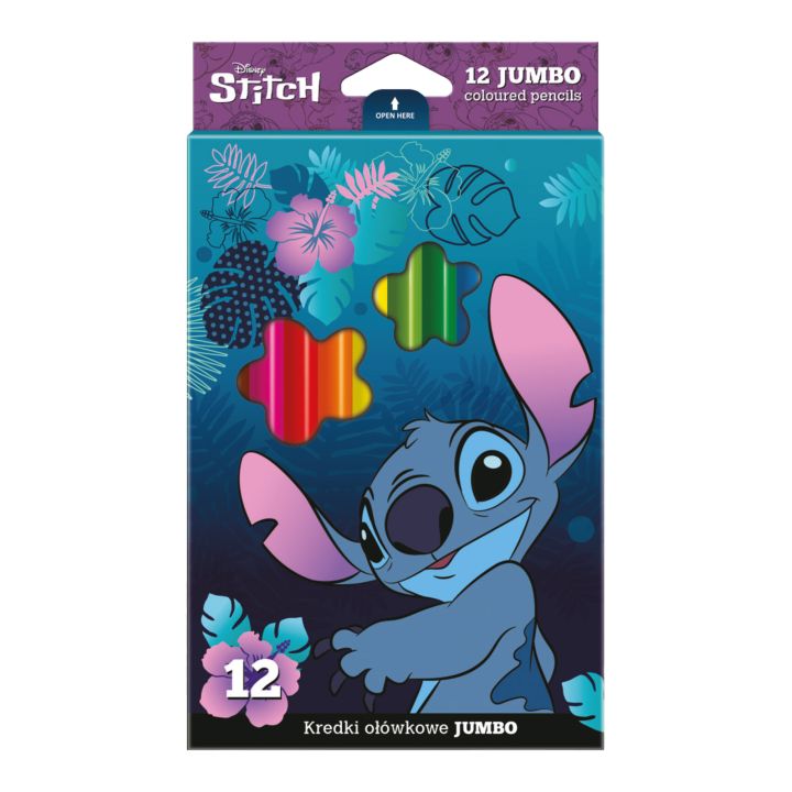 jumbo disney stitch creioane colorate triunghiulare ro oflr54816ptr