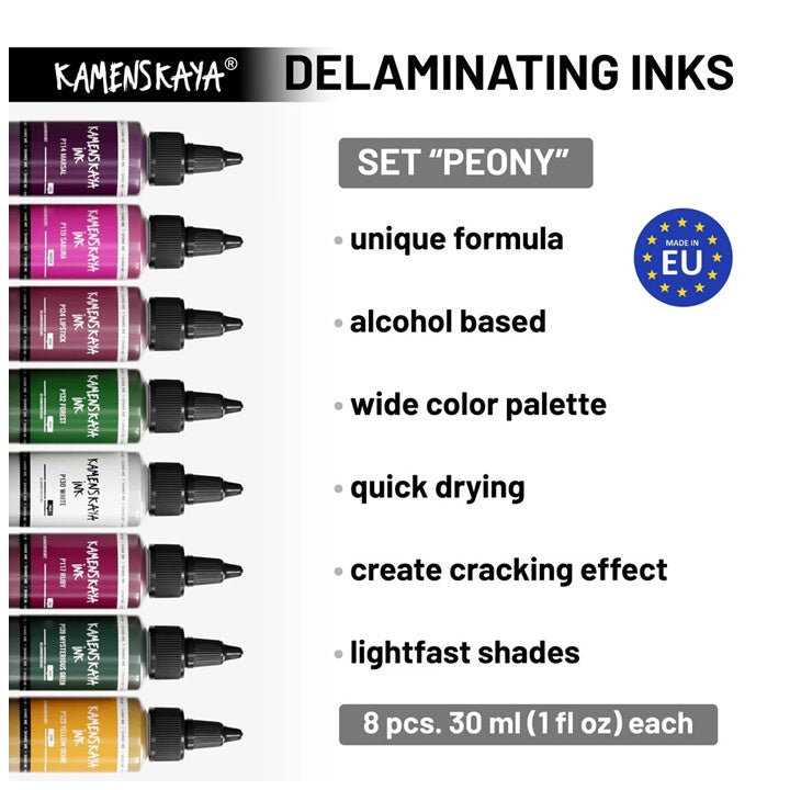 kamenskaya peony set de cerneala delaminare ro kmn8peony