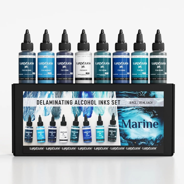 kamenskaya set de cerneluri delaminare marine 8x30 ml ro kmn8marine