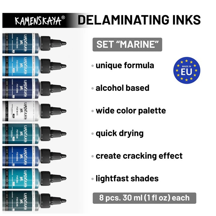 kamenskaya set de cerneluri delaminare marine 8x30 ml ro kmn8marine