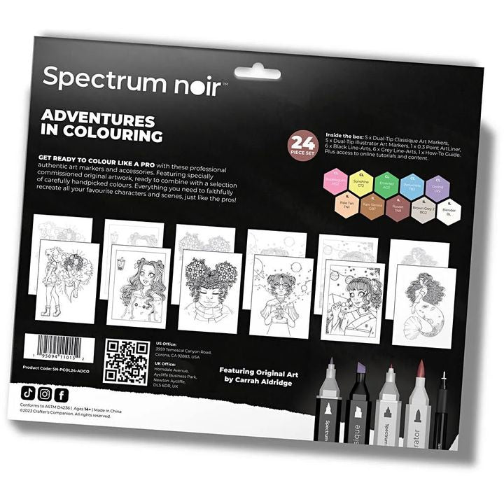 kit de arta ilustrativa adventures in colouring ro cch981009