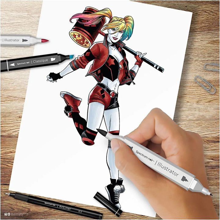 kit de arta ilustrativa harley quinn ro cch981005