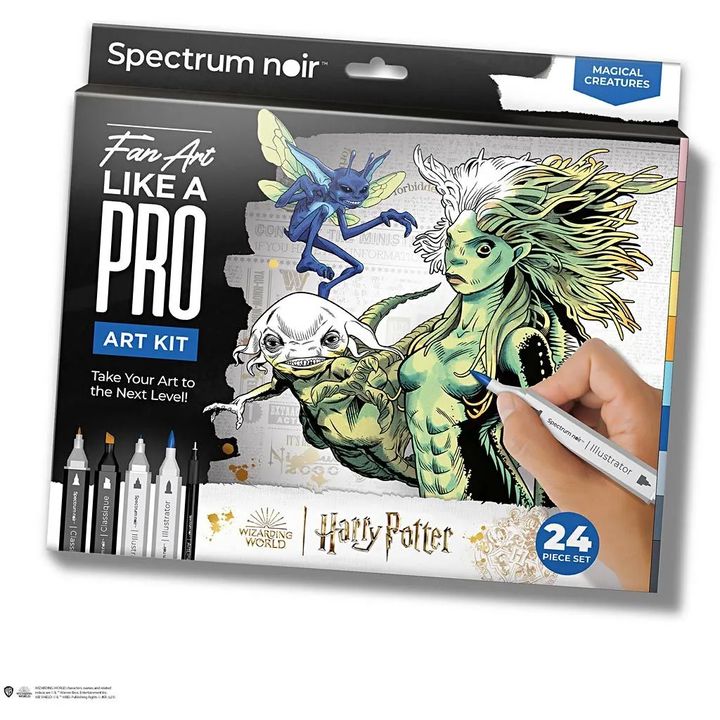 kit de arta ilustrativa harry potter magical creatures ro cch981008