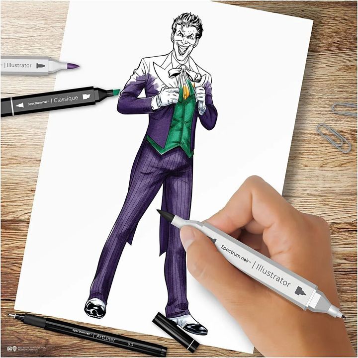 kit de arta ilustrativa heroes and villains the joker ro cch981004