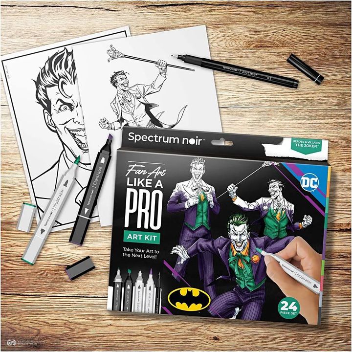 kit de arta ilustrativa heroes and villains the joker ro cch981004
