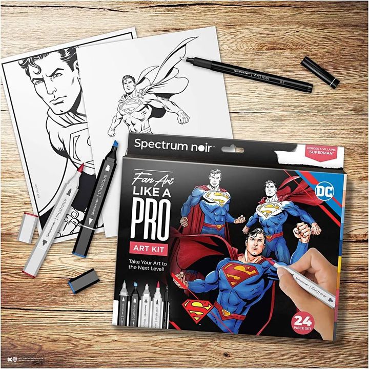 kit de arta ilustrativa superman ro cch981001