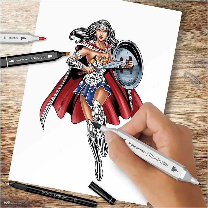 kit de arta ilustrativa wonder woman ro cch981002