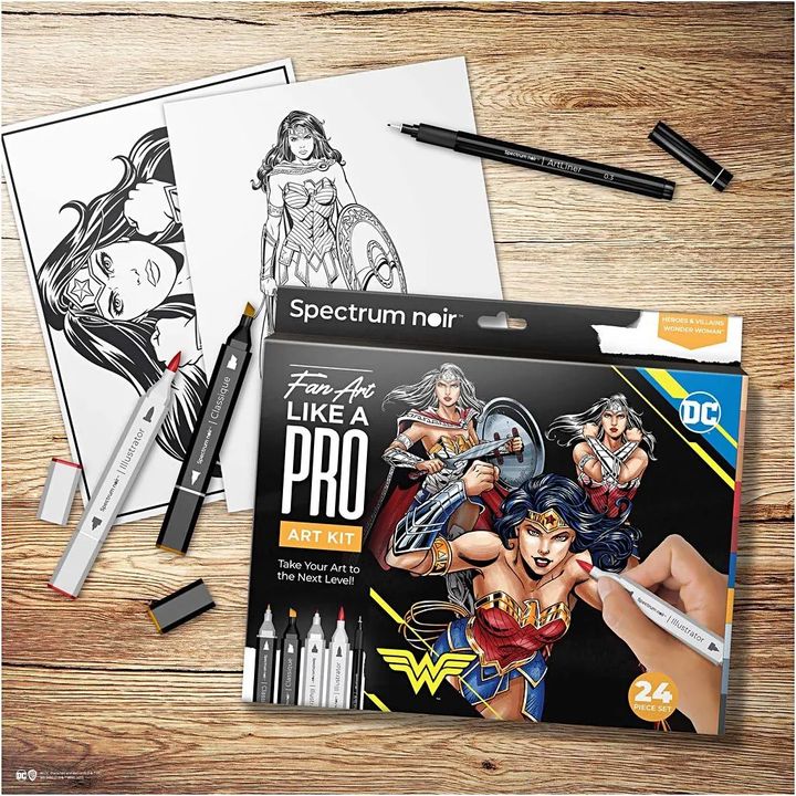 kit de arta ilustrativa wonder woman ro cch981002