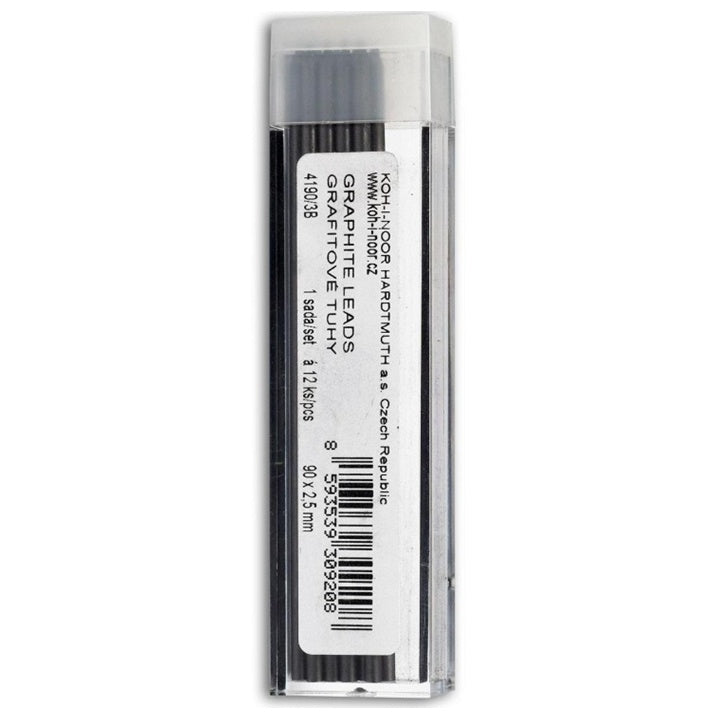 koh i noor 2 5mm 3b creioane grafit set de 12 ro khn419003b043pk
