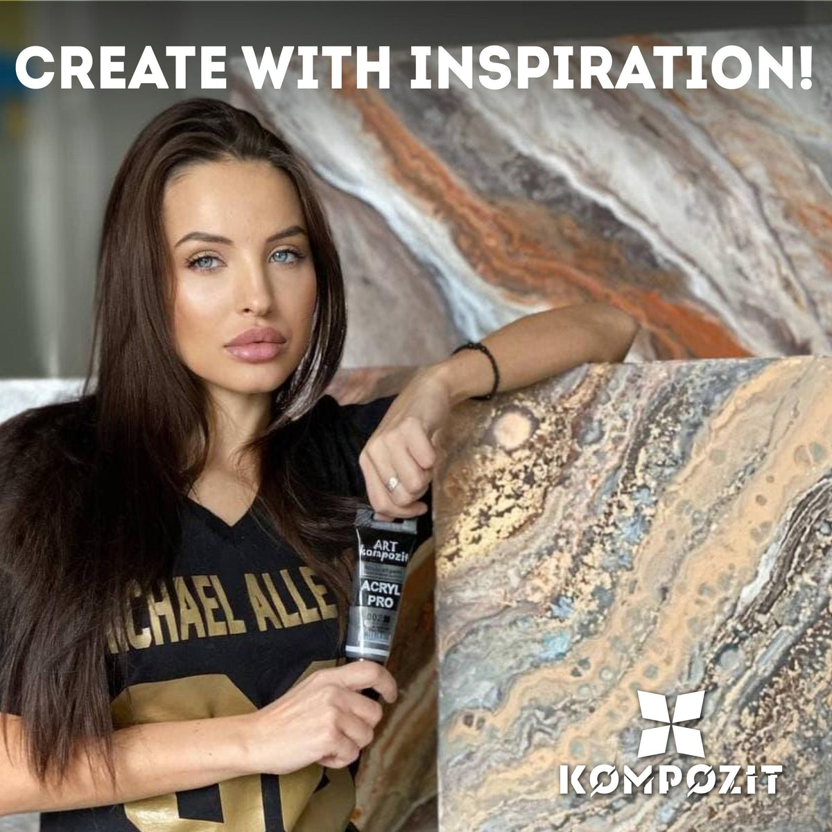 Vopsea acrilică metalică ACRYL PRO ART Kompozit 75 ml