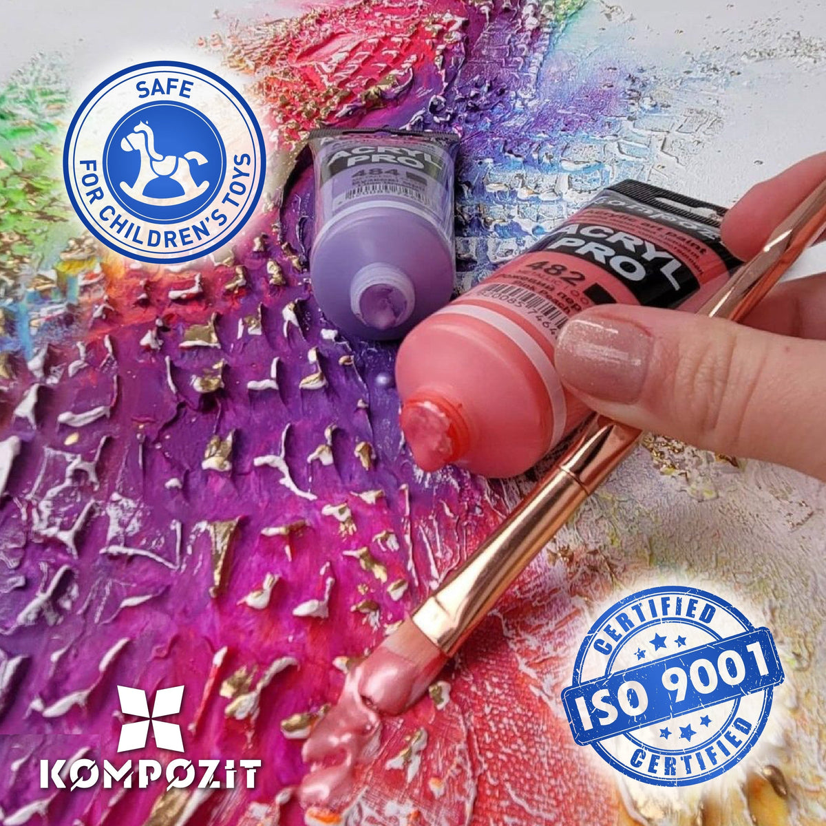 Vopsea acrilică metalică ACRYL PRO ART Kompozit 75 ml