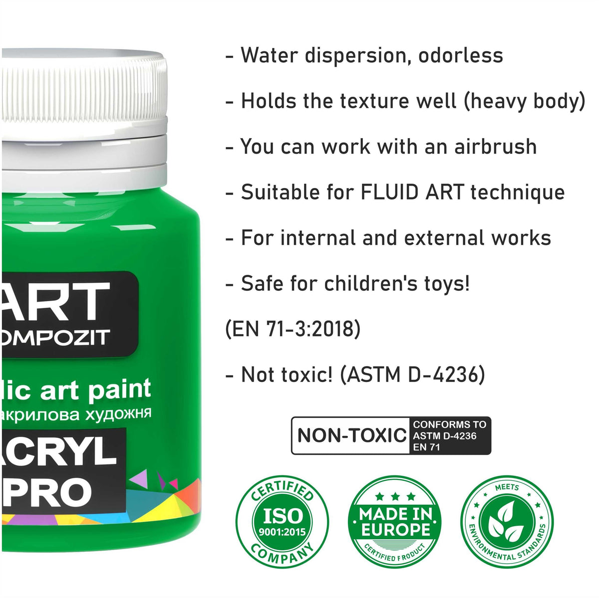 Set de vopsele acrilice Kompozit ACRYL PRO