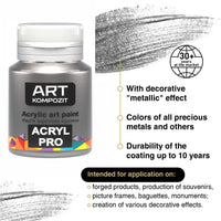Set de vopsele acrilice metalice ACRYL PRO
