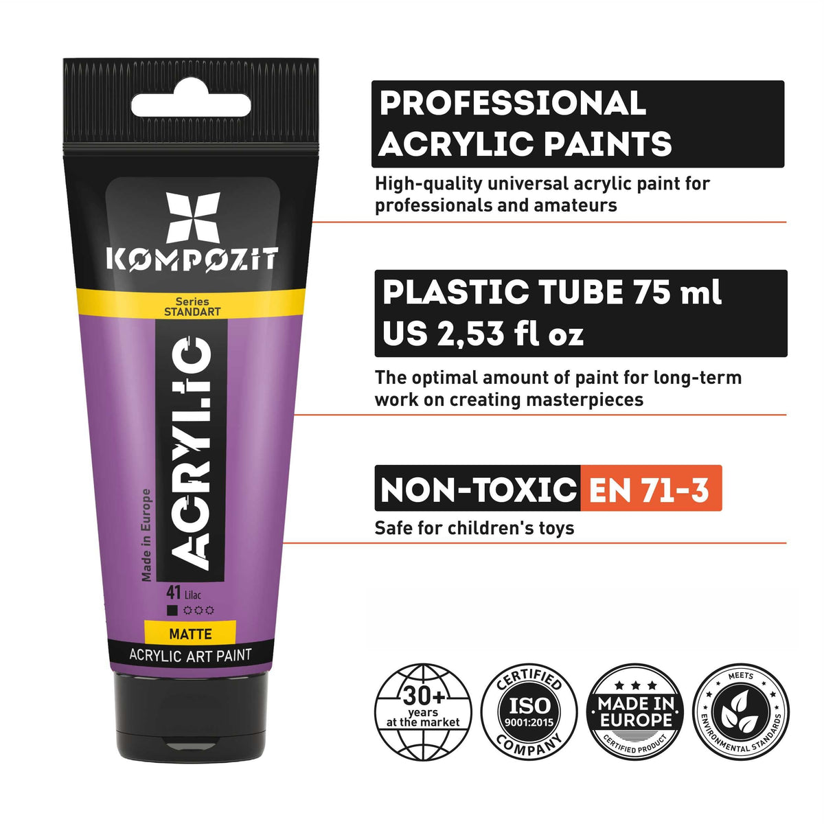 Vopsea acrilică STANDART Kompozit 75 ml