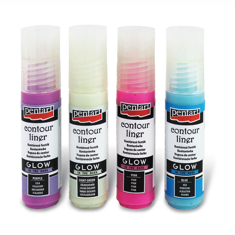 Contur PENTART - 20 ml – glow in the dark light green