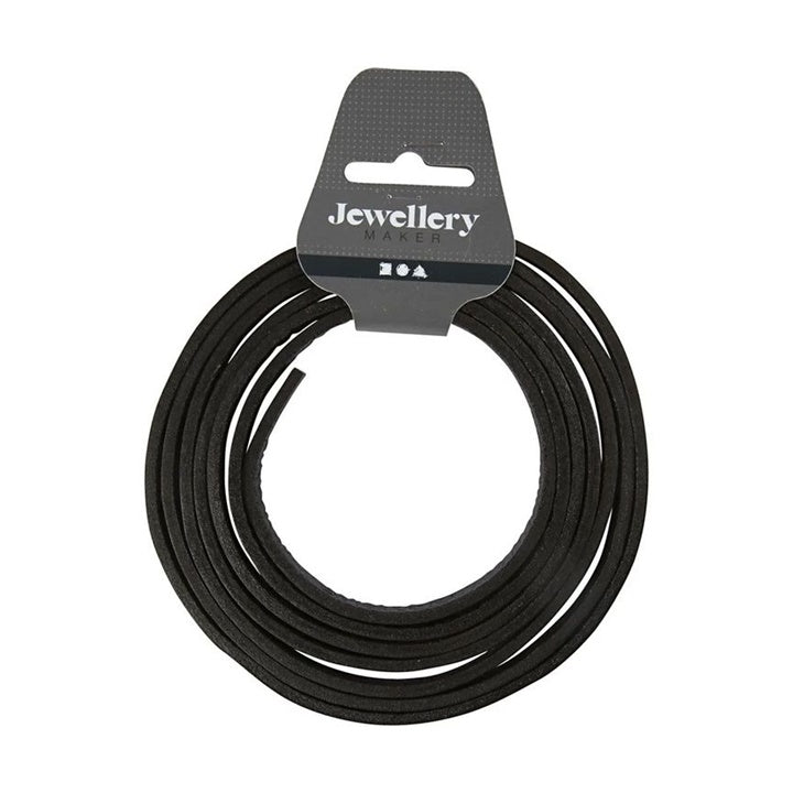 Curea din piele 3 mm x 2 m - diverse culori – negru