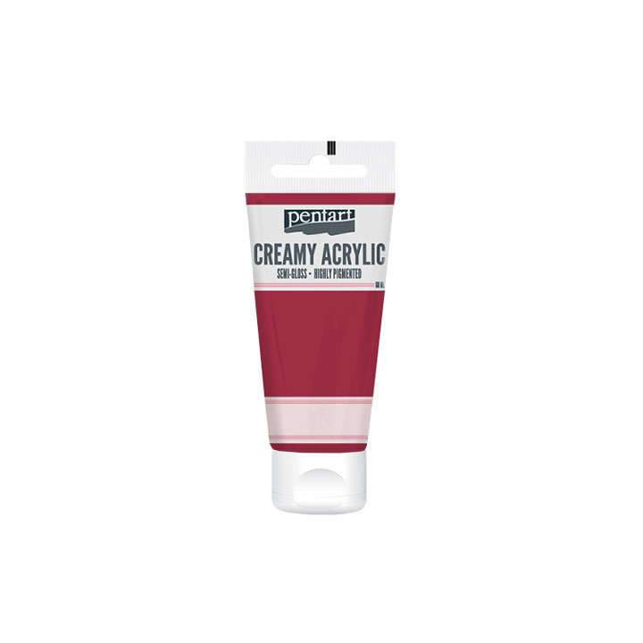 Culori acrilice cremoase, semi-lucioase-Pentart 60 ml – Lipstick red